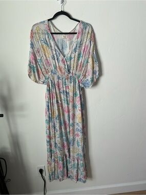 Cost Plus World Market Pastel Floral Maxi Dress